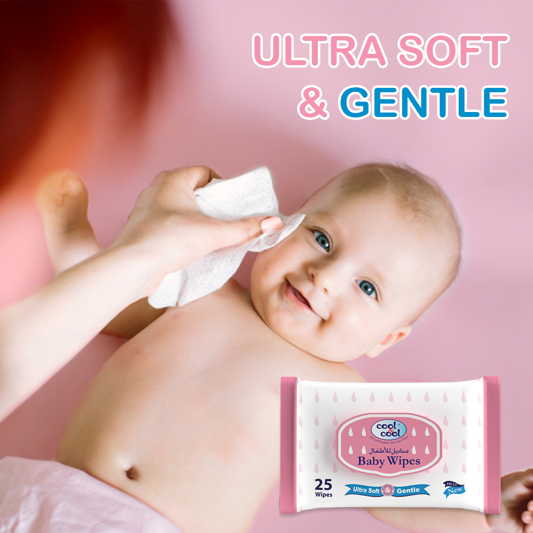 Baby Wipes Travel Pack 25's Pack of 3