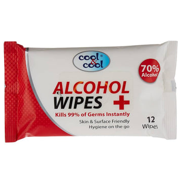 Alcohol Wipes 12 Sheets Single Pack