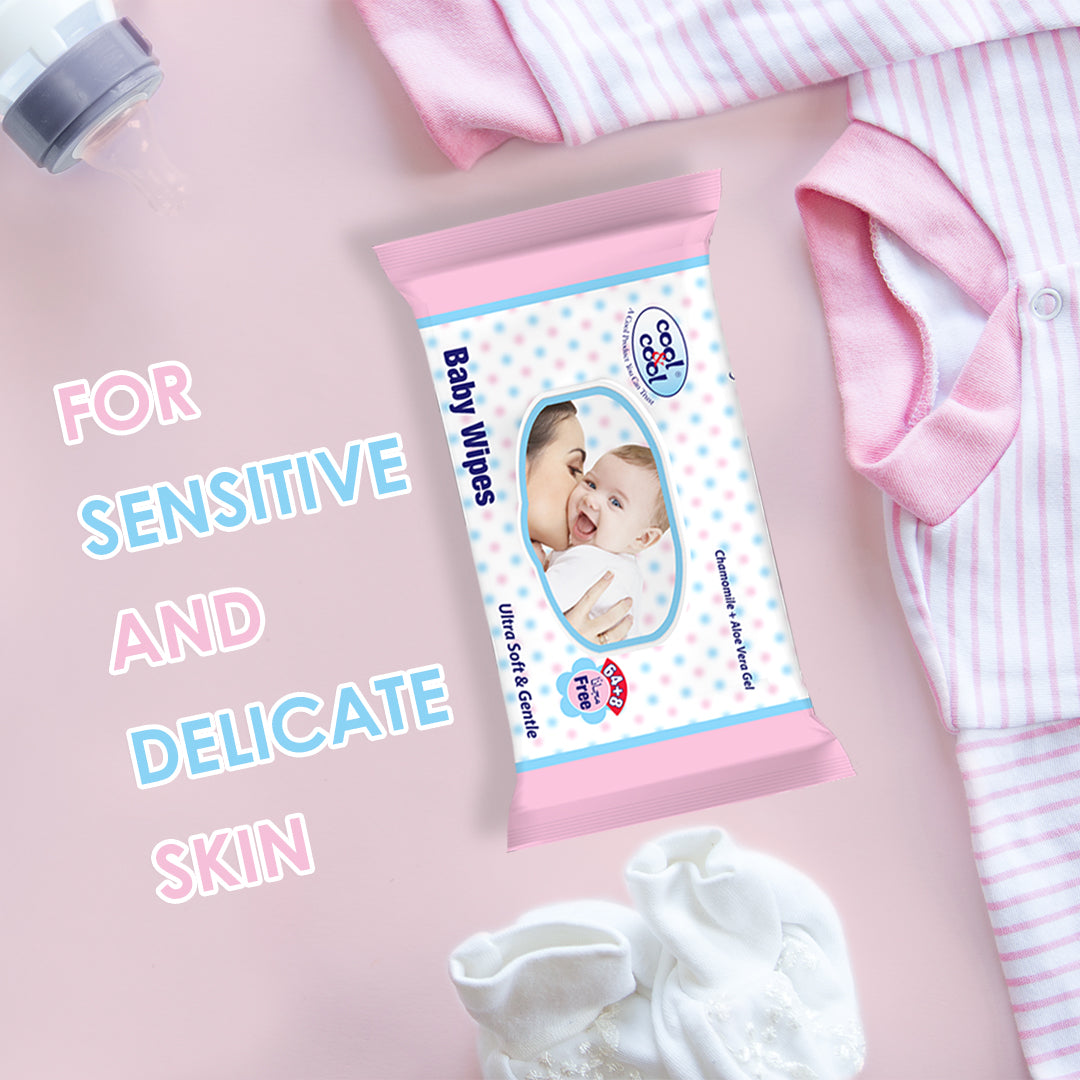Baby Wipes 64+8's Pack of 4