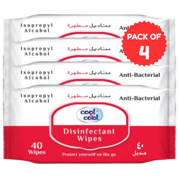 Disinfectant Wipes 40 Sheets Pack of 4