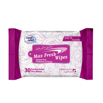 Travelling Wipes Max Fresh 30 Sheets Single Pack