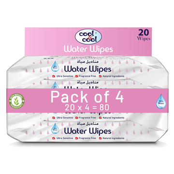 Water Wipes 20s Pack Of 4