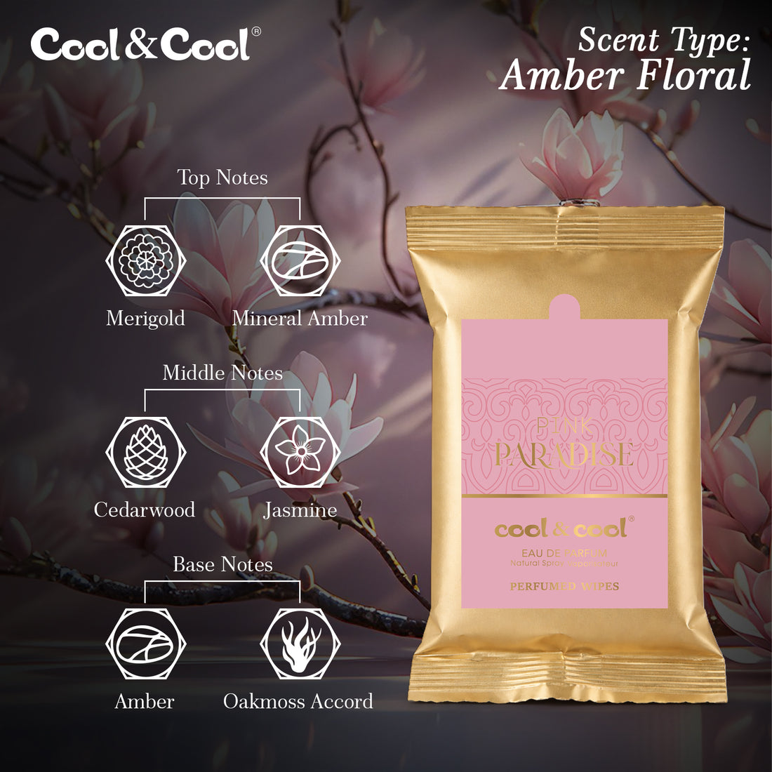 Pink Paradise Perfumed Wipes