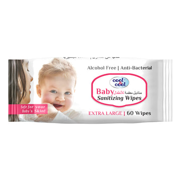 Baby Sanitizing Wipes Extra Large with Lid 60 Sheets