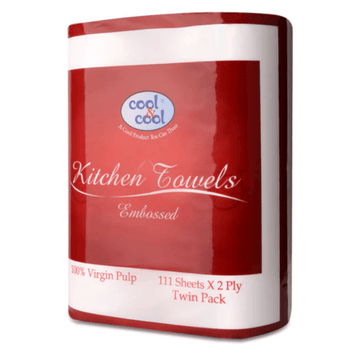 Kitchen Towel Embossed White 111's x 2 Ply