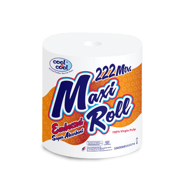 Maxi Roll Embossed 222'Meter White